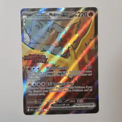 2025 Pokemon Team Rockets Moltres Ex Full Art Destined Rivals Stamped #208/182 - Image 1