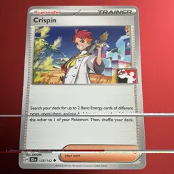 Play! Pokemon Prize Pack 6 Stellar Crown 133/142 Crispin M/NM - Image 1