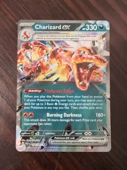 Pokemon TCG Charizard EX 054/091 SV04.5 Paldean Fates Double Rare NM Condition - Image 1