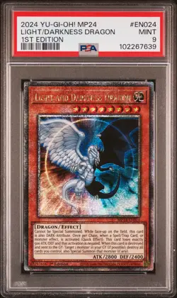 2024 YU-GI-OH! MP24 1ST EDITION #EN024 LIGHT AND DARKNESS DRAGON PSA 9 - Image 1