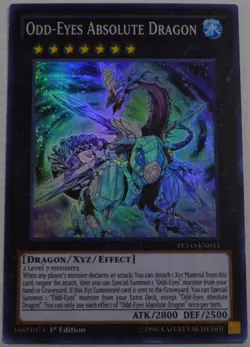 Yugioh! LP Odd-Eyes Absolute Dragon PEVO-EN033 Super Rare - 1st Edition - Image 1