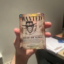 One Piece Portgas D. Ace OP13-119 Alternate Art Wanted ENGLISH Pre-Errata NM - Image 1