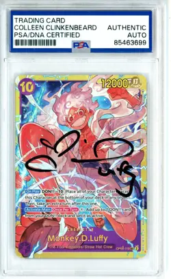 PSA Authentic Signed Colleen Clinkenbeard - Monkey.D.Luffy (OP05-119) Foil - Image 1