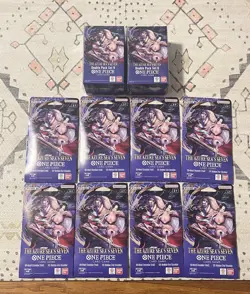 One Piece DP09 Double Pack Set 9 (X2) + OP14 Booster Pack (X8) Bundle Lot - Image 1