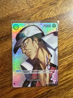 One Piece OP04 Sakazuki (SP) AA Kingdoms Of Intrigue NM - Image 1