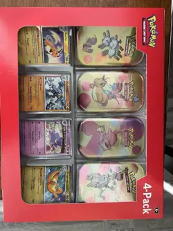 Pokemon 151 Mini Tins Bundle 4 Tins + 4 Promo Cards Sam's club Sealed - Image 1