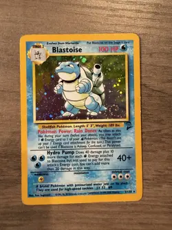 Pokemon TCG Blastoise Holo Unlimited Rare Card 2/130 Base Set 2 - Image 1
