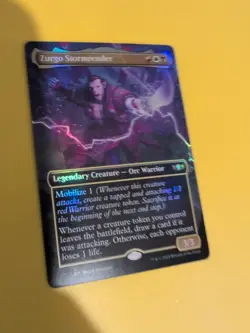 Zurgo Stormrender. Mythic TDC orc warrior FOIL Magic the Gathering Card. - Image 2