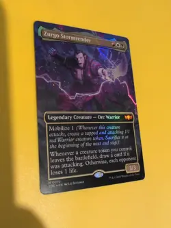 Zurgo Stormrender. Mythic TDC orc warrior FOIL Magic the Gathering Card. - Image 4