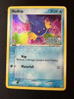 Pokemon Mudkip TCG Card 58/100 Crystal Guardians Reverse Holo Stamped - Image 1