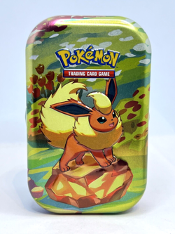 Flareon Prismatic Evolutions Mini Tin, Art card, and Coin Only - Image 2
