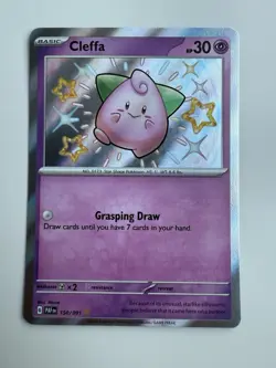 Cleffa - 150/091 - Pokemon Paldean Fates Shiny Rare Card NM - Image 1