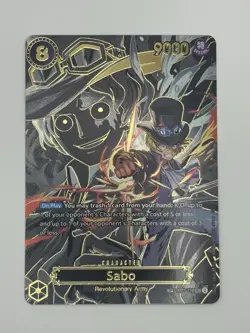 Sabo OP07-118 SP Gold OP13 Alternate Art One Piece Card English - Image 1