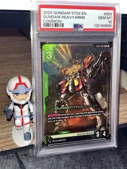 PSA 10 Gundam Heavyarms C+ Rare Holo TCG Bandai Newtype Rising Card Game - Image 1