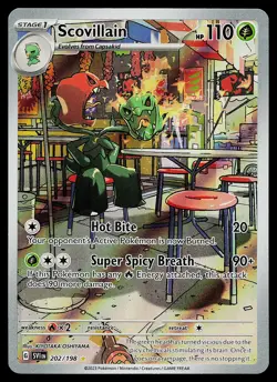 Pokemon Card - Scovillain Scarlet & Violet Base Set 202/198 Illustration Rare - Image 1