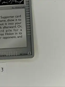 Pokemon 2007 World Championships Holon Transceiver 98/113 Card Tom Roos - Image 3