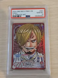 Sanji PRB01-001 Leader English Alt Art One Piece Card Game PSA 10 - Image 1