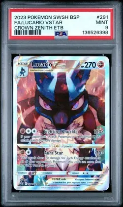 Lucario VSTAR SWSH291 SWSH: Sword & Shield Promo Cards Holo Psa 9 - Image 1