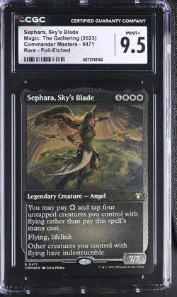 SEPHARA, SKY'S BLADE Commander Masters Etched Foil Rare CGC 9.5 MTG - Image 1