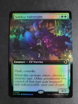 Selfless Safewright (Extended Art Foil) Rare MTG Lorwyn Eclipsed - Image 1