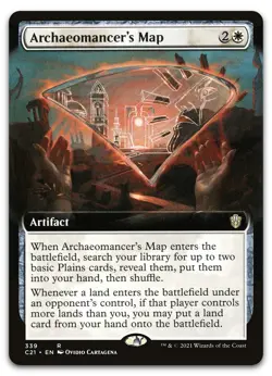 Archaeomancer's Map (Extended Art) #339 (NM) Commander 2021 C21 Magic MTG - Image 1