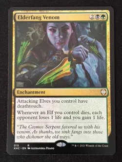 1x MTG Elderfang Venom - Commander: Kaldheim (KHC) #15 - Magic the Gathering - Image 1