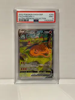 2022 Pokemon Promo Ultra Premium Collection SWSH260 Charizard V PSA 9 - Image 1