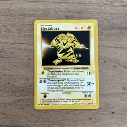 Pokemon TCG Electabuzz Base Set Unlimited Edition Non-Holo Rare Card 20/102 LP - Image 1