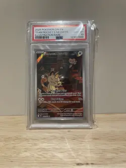 PSA 10 GEM MINT Pokemon Team Rocket’s Meowth Destined Rivals 203/182 - Image 1