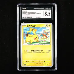 CGC 8.5 NM/MINT+ 2023 Pokemon JPN Pikachu 120/SV-P PROMO - Image 1