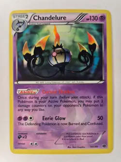Chandelure 101/99 Secret Rare Next Destinies Pokemon Card LP - Image 1