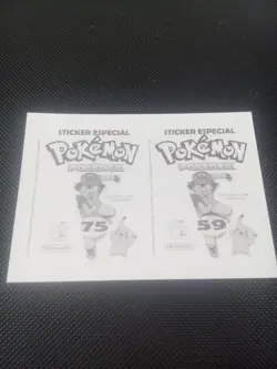 Pokemon Pokedex Arcanine & Graveler Flash Edition Gold Star Holo Sticker - Image 2