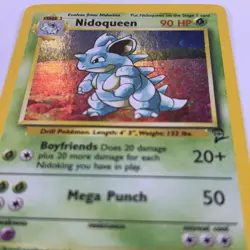 POKEMON TCG WOTC NIDOQUEEN 12/130 BASE SET 2 HOLO RARE VERY GOOD LIGHT PLAY - Image 2