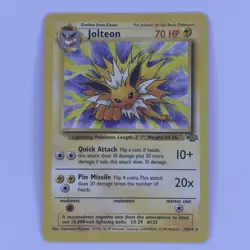 Jolteon 20/64 Pokemon Base Set Jungle Rare non holo WOTC LP - Image 1