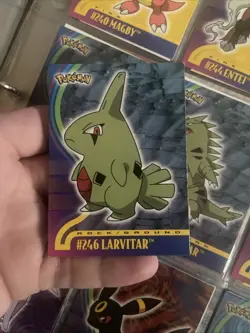 2001 Topps Pokemon TV Animation Edition Johto Series 1 Larvitar #246 - Image 1