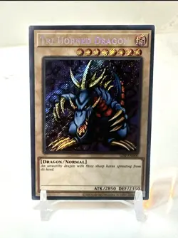 Yu-Gi-Oh! TCG Tri-Horned Dragon LOB-EN000 25th Anniversary Secret Rare NM - Image 1