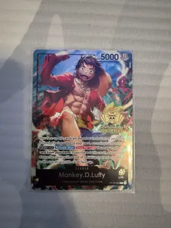 Monkey D. Luffy WINNER Anniversary Promo Alt Art ST01-012 One Piece TCG NM - Image 4