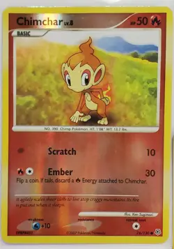 Chimchar Lot of 5 Cards Holo and Reverse Holo 76/130 and DP02 - Image 2