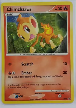 Chimchar Lot of 5 Cards Holo and Reverse Holo 76/130 and DP02 - Image 4