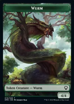Wurm Token x1 NM Magic the Gathering 1x Commander Dominaria United mtg card - Image 1