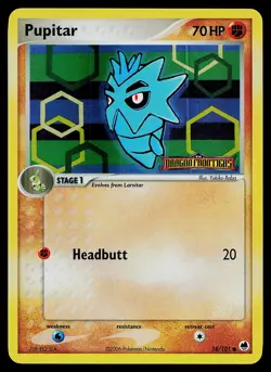 Pokemon Card - Pupitar Dragon Frontiers 58/101 Common Reverse Holo Stamped - Image 1