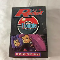 Pokemon WOTC Team Rocket Trouble Theme Deck Empty Box NO CARDS - Image 1