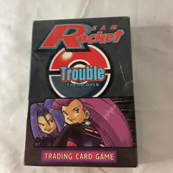 Pokemon WOTC Team Rocket Trouble Theme Deck Empty Box NO CARDS - Image 2