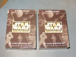 STAR WARS 1995 CUSTOMIZABLE 60 CARD GAME STARTER SET X2 DECKS - Image 1