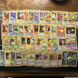 Complete Team Rocket Uncommon And Common Set -WOTC Pokemon Cards- LP -48 Cards- - Image 1