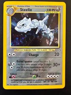 Steelix 15/111 Holo Rare Neo Genesis Pokemon Card French - Image 1