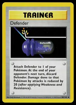 Pokemon Card - Defender Base Set (Shadowless) 80/102 Uncommon - Image 1