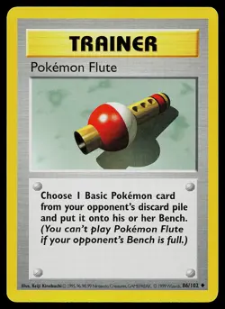 Pokemon Card - Pokemon Flute Base Set (Shadowless) 86/102 Uncommon - Image 1