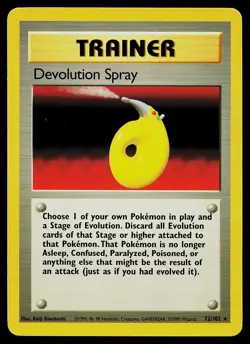 Pokemon Card - Devolution Spray Base Set 72/102 Rare - Image 1