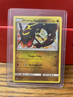Pokemon TCG Shining Rayquaza Holo Rare Card Shining Legends 56/73 - Image 1